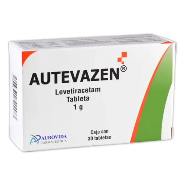 Autevazen (Levetiracetam) 1 g Caja Con 30 Tabletas