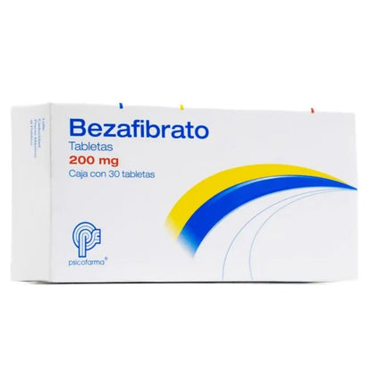 Bezafibrato 200 mg Caja con 30 Tabletas