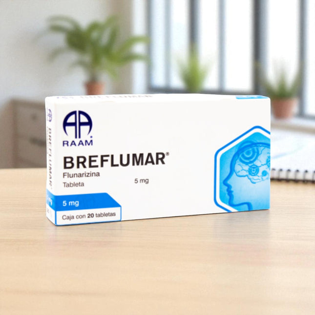 Breflumar (Flunarizina) 5mg Caja c/40 tabletas Laboratorios RAAM