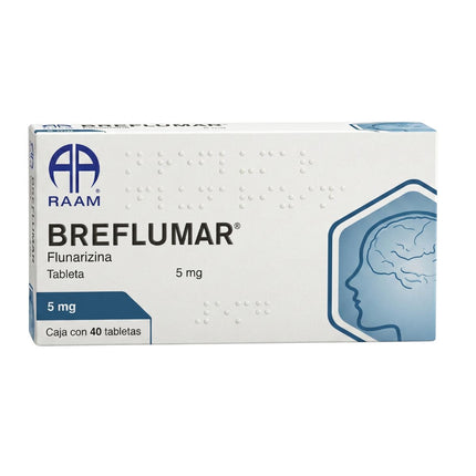 Breflumar (Flunarizina) 5 mg Caja con 40 Tabletas