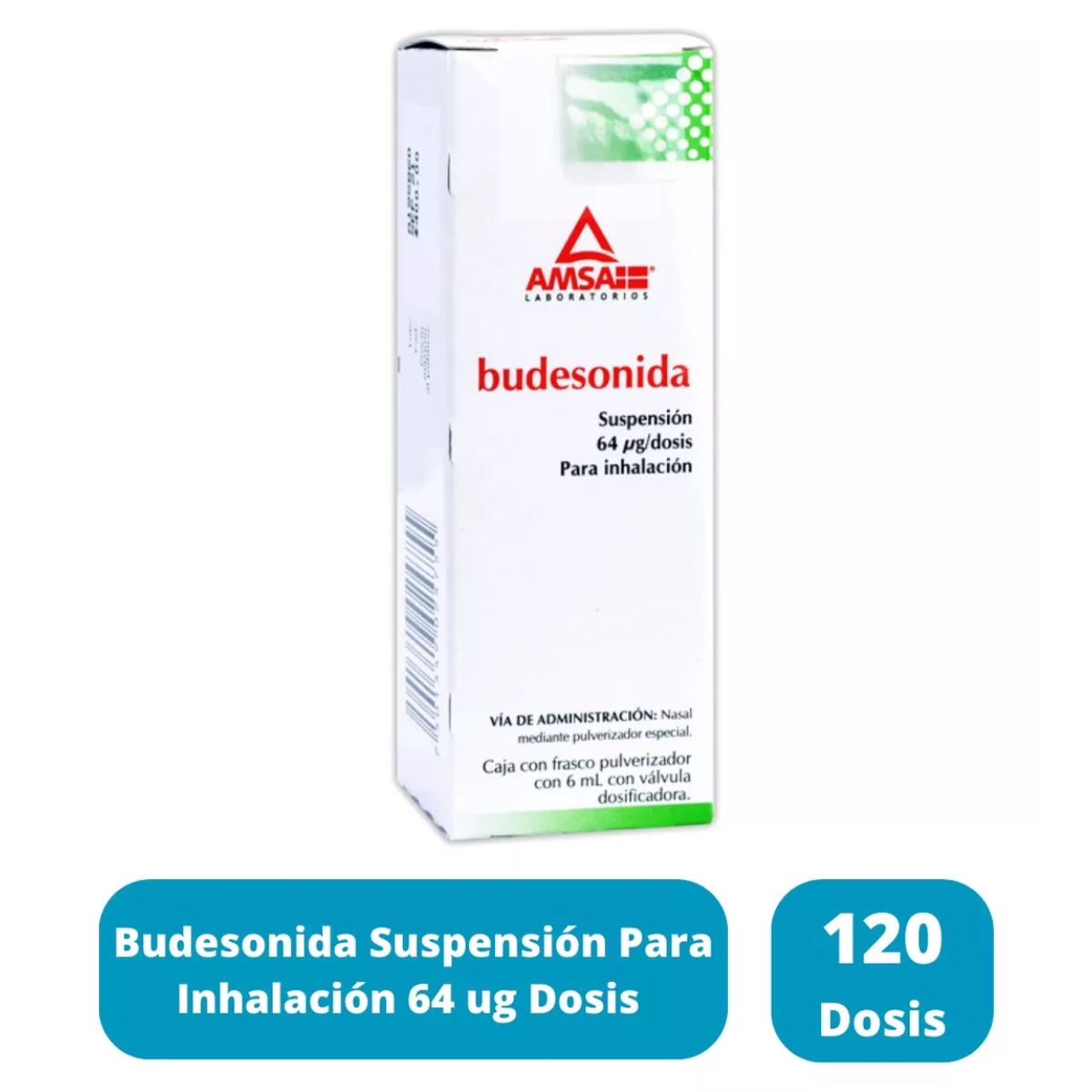 Budesonida 64 µg Suspensión Nasal 120 Dosis