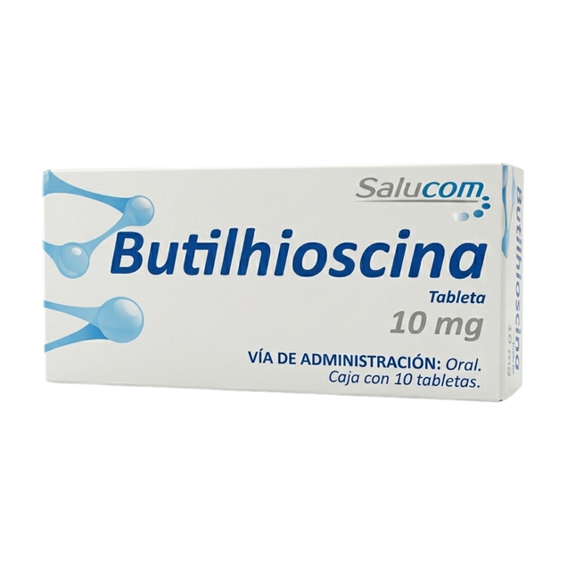Butilhioscina 10 mg Caja con 10 Tabletas