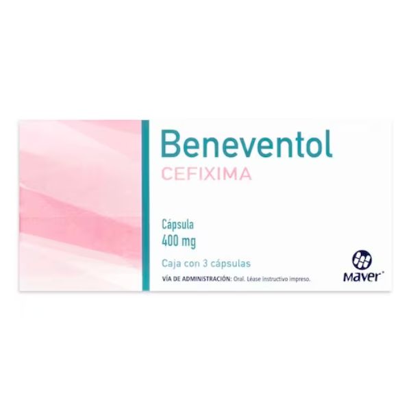 Beneventol (Cefixima) 400 mg Caja con 3 Capsulas