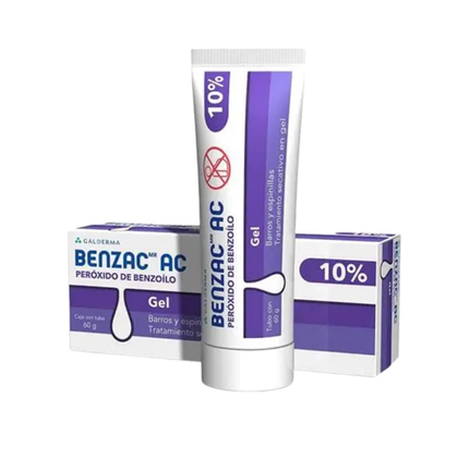 Benzac AC (Peróxido de Benzoílo) 10% Tubo con 60 g | Galderma