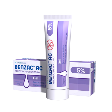 Benzac AC (Peróxido de Benzoílo) 5% Tubo con 60 g | Galderma
