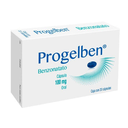 Progelben (Benzonatato) 100 mg Caja con 20 Cápsulas