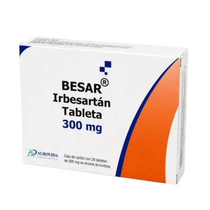 Besar (Irbesartán) 300 mg Caja con 28 Tabletas | Aurovida Laboratorios
