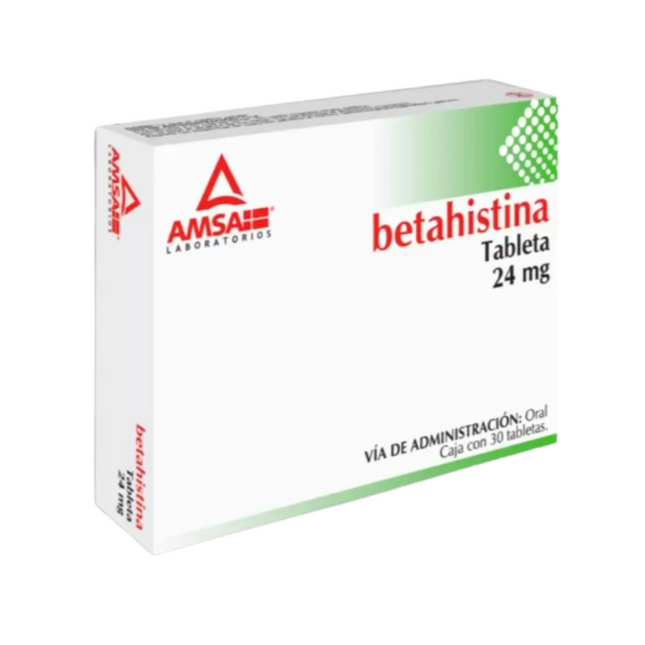 Betahistina Tableta 24 mg Caja con 30 Tabletas