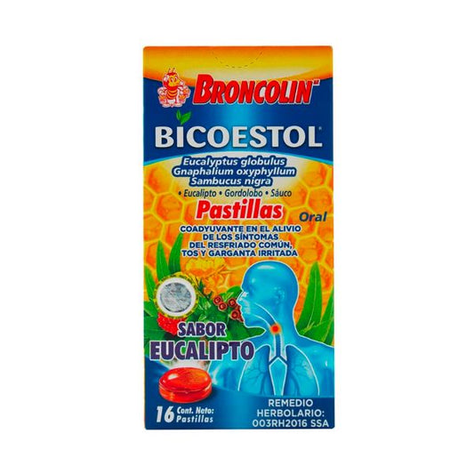 Bicoestol Caramelos Sabor Eucalipto con 8 Tabletas