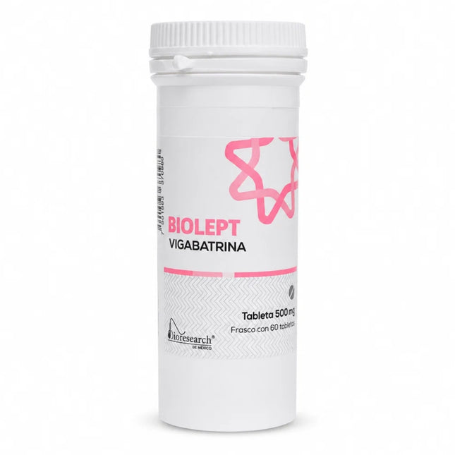 Biolept (Vigabatrina) 500 mg Frasco con 60 Tabletas