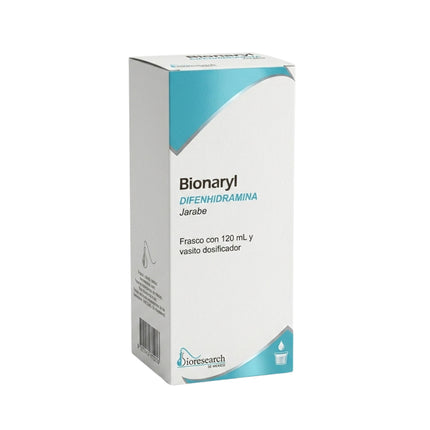 Bionaryl (Difenhidramina) 250 Mg / 100 ml Jarabe Frasco Con 120 ml