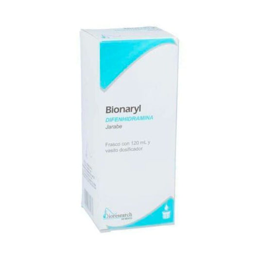 Bionaryl (Difenhidramina) 250 Mg / 100 ml Jarabe Frasco Con 120 ml