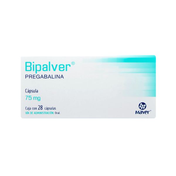 Bipalver (Pregabalina) 75 mg Caja con 28 Cápsulas