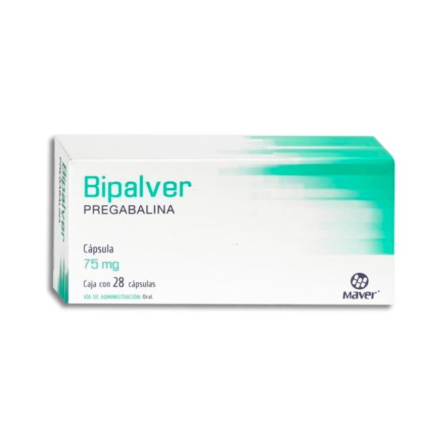 Bipalver (Pregabalina) 75 mg Caja con 28 Cápsulas