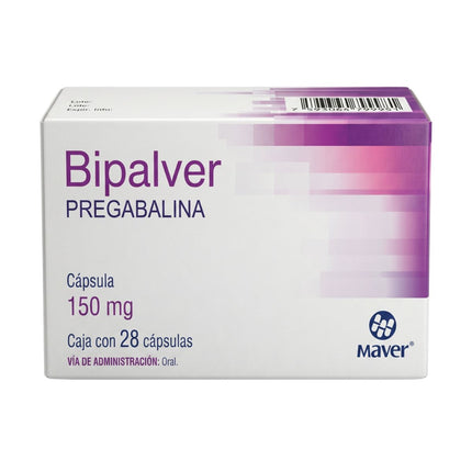 Bipalver (Pregabalina) 150 mg Caja con 28 Cápsulas