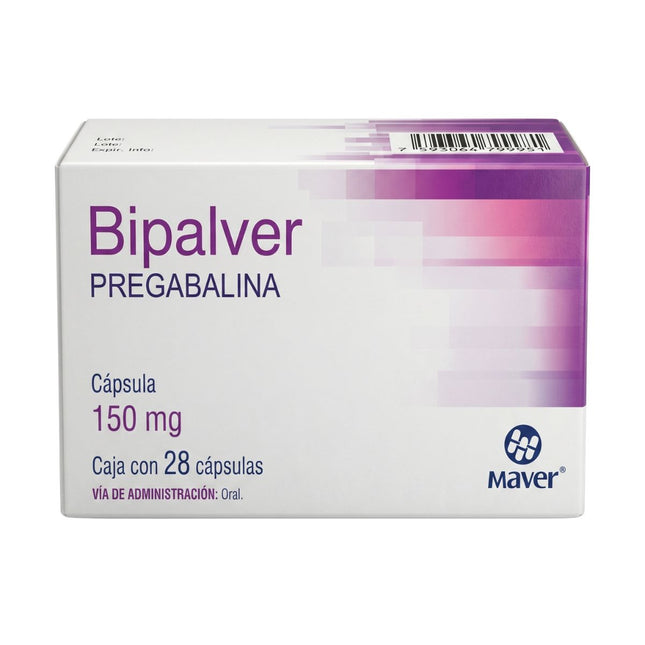 Bipalver (Pregabalina) 150 mg Caja con 28 Cápsulas
