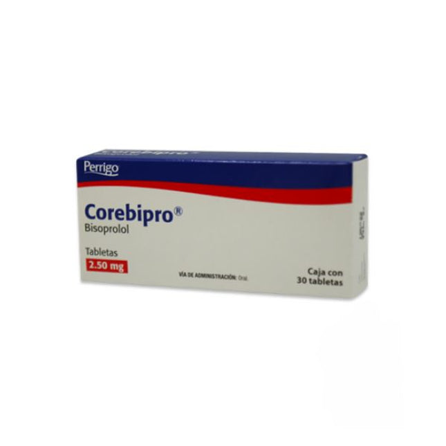Corebipro (Bisoprolol) 2.50 mg Caja con 30 Tabletas