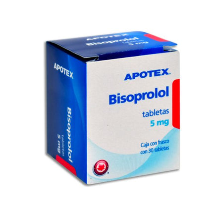 Bisoprolol 5 mg Frasco con 30 Tabletas Apotex Laboratorios