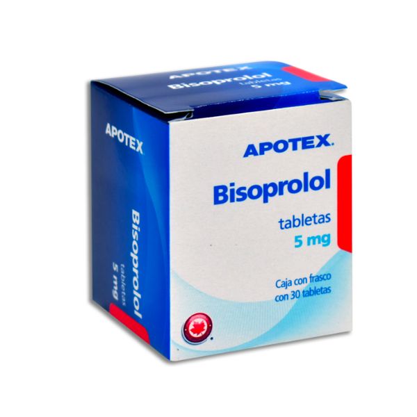 Bisoprolol 5 mg Frasco con 30 Tabletas