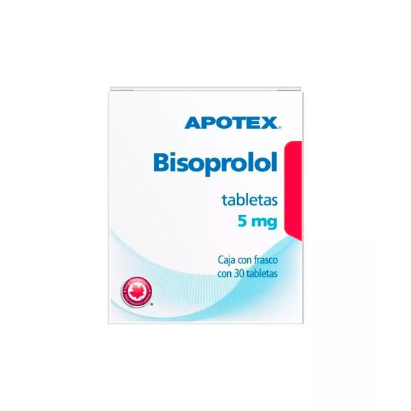 Bisoprolol 5 mg Frasco con 30 Tabletas