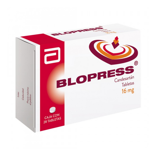 Blopress (Candesartán) 16 mg Caja con 28 Tabletas