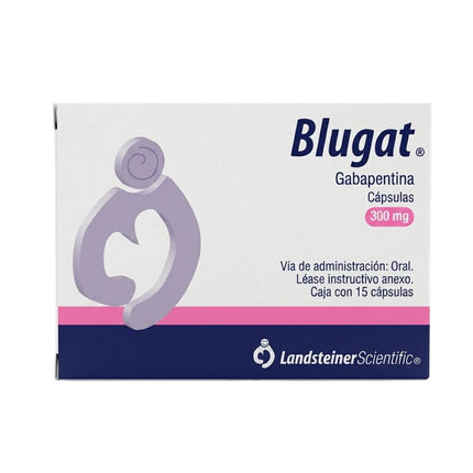 Blugat (Gabapentina) 300 mg Caja con 15 Cápsulas