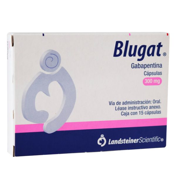 Blugat (Gabapentina) 300 mg Caja con 15 Cápsulas