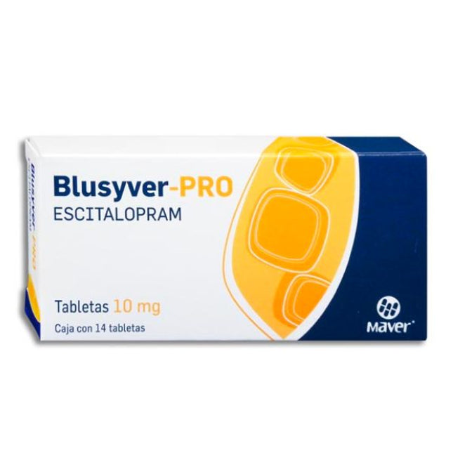 Blusyver-Pro (Escitalopram) 10 mg Caja con 14 Tabletas