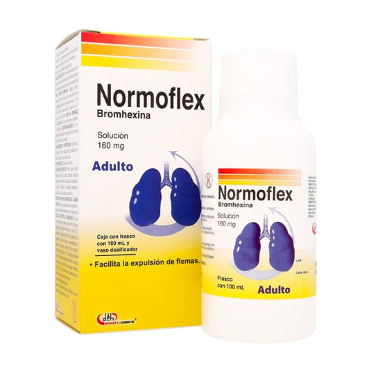 Normoflex (Bromhexina) Solución 160 mg con 100 ml Adulto