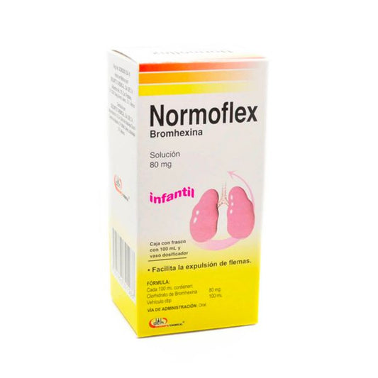 Normoflex (Bromhexina) Solución 80 mg Con 100 ml Infantil