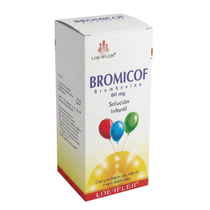 Bromicof (Bromhexina) Solución 80 mg Frasco con 100 mL