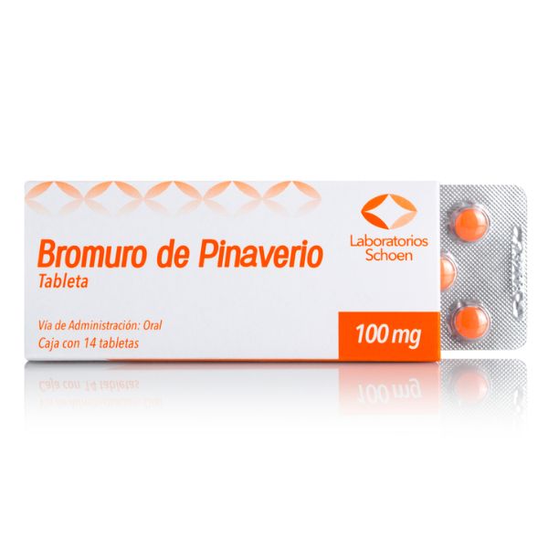 Bromuro de Pinaverio 100 mg Caja con 14 Tabletas