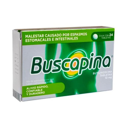 Buscapina (Butilhioscina) 10 mg Caja con 24 Tabletas