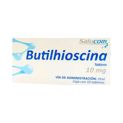 Butilhioscina 10 mg Caja con 10 Tabletas