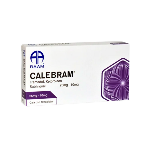 Calebram Tramadol Ketorolaco Caja con 10 Tabletas Sublinguales raam