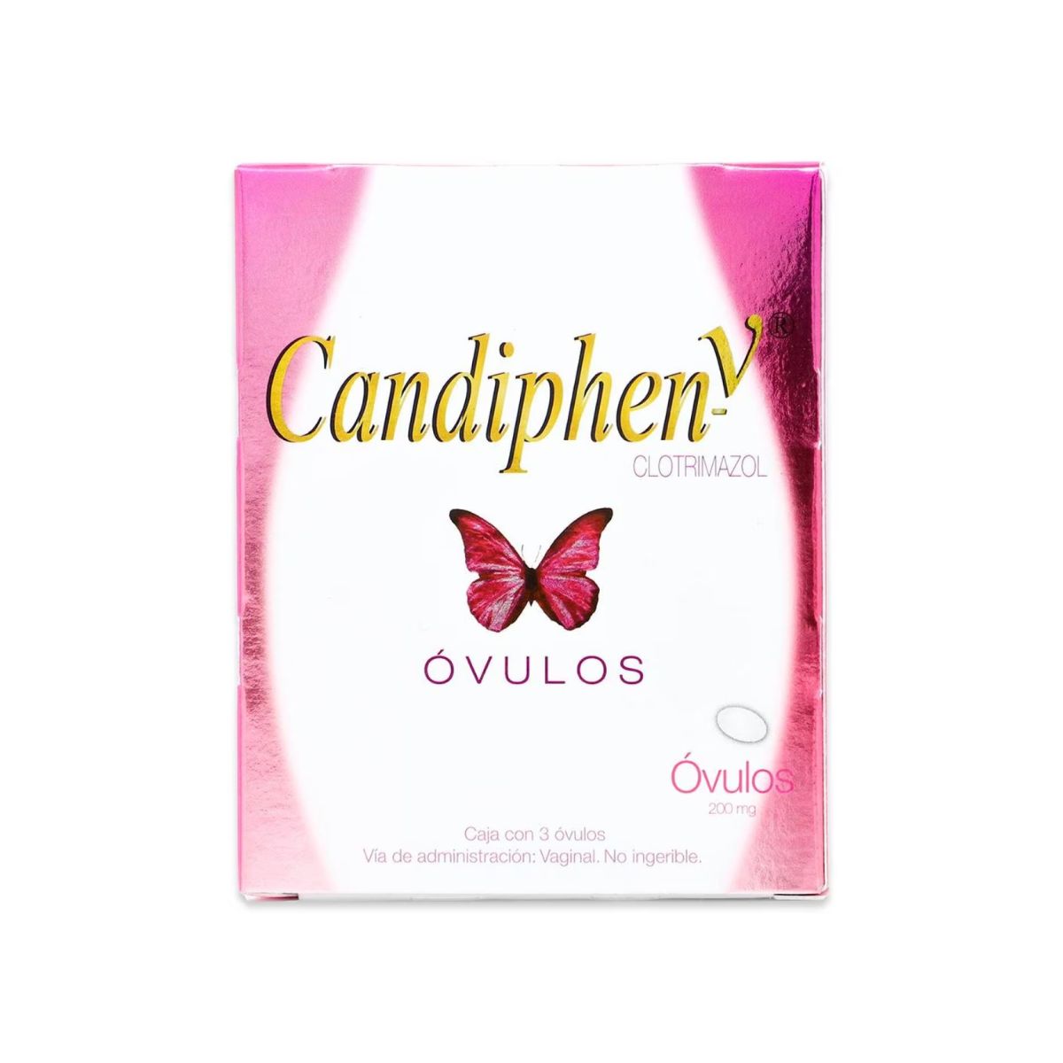 Candiphen V (Clotrimazol) Caja con 3 Óvulos Vaginales