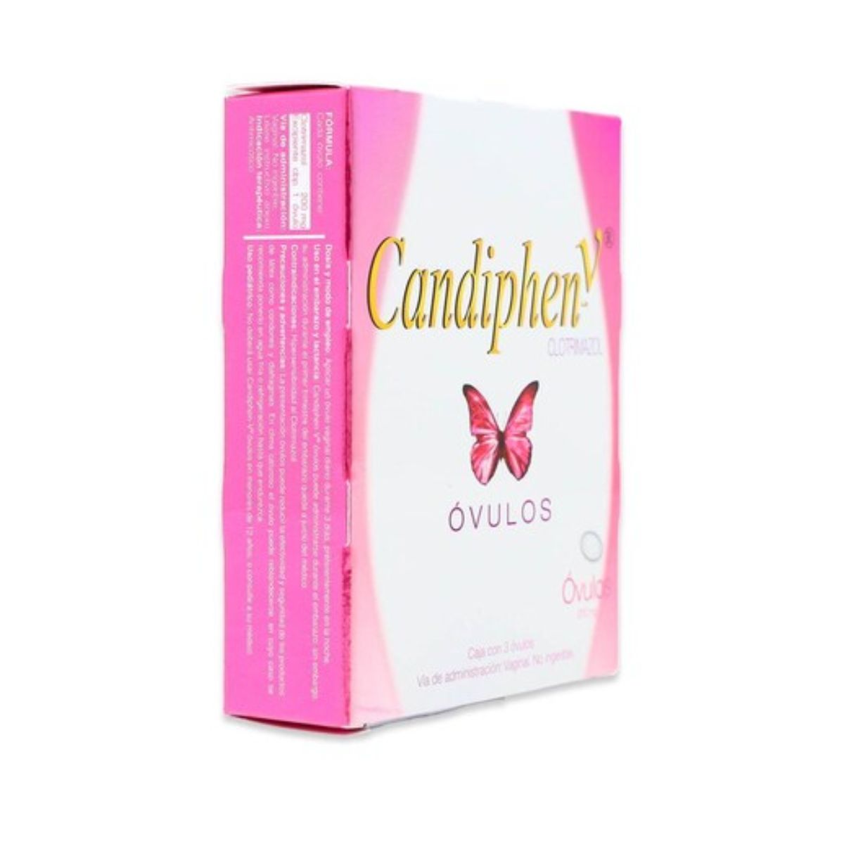 Candiphen V (Clotrimazol) Caja con 3 Óvulos Vaginales