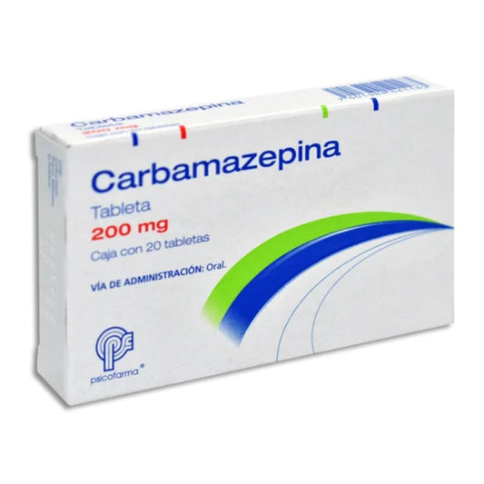 Carbamazepina 200 mg Caja con 20 Tabletas