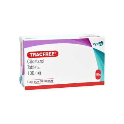 Tracfree Cilostazol 100 mg Caja con 30 Tabletas