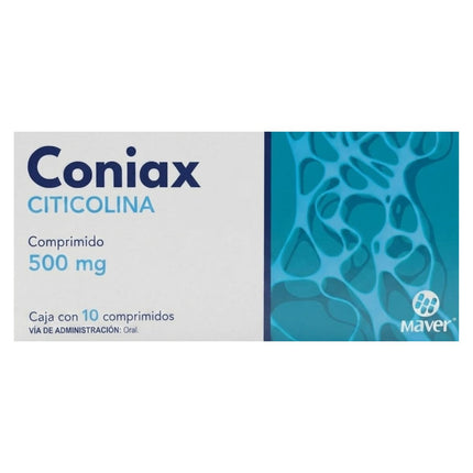 Coniax (Citicolina) 500 mg Caja con 10 tabletas | Maver Laboratorios