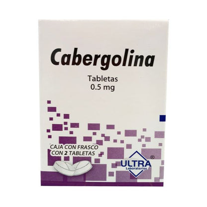 Cabergolina 0.5 mg Caja con 2 Tabletas