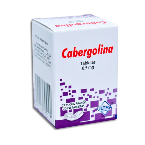 Cabergolina 0.5 mg Caja con 8 Tabletas