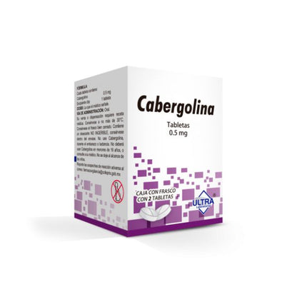 Cabergolina 0.5 mg Caja con 2 Tabletas