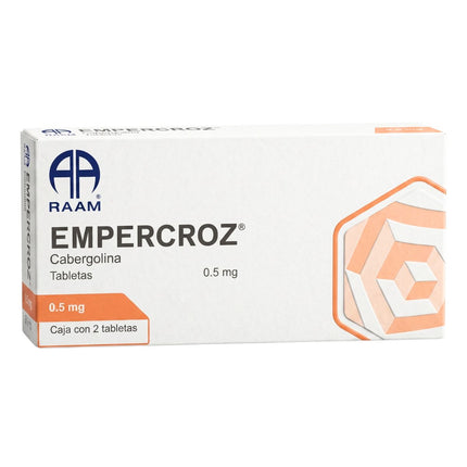 Empercroz (Cabergolina) 0.5 mg Caja con 2 Tabletas