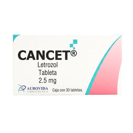Cancet (Letrozol) 2.5 mg Caja con 30 Tabletas