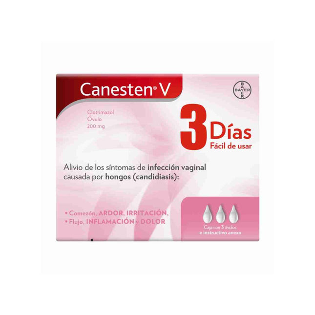 Canesten V (Clotrimazol) Caja con 3 Óvulos