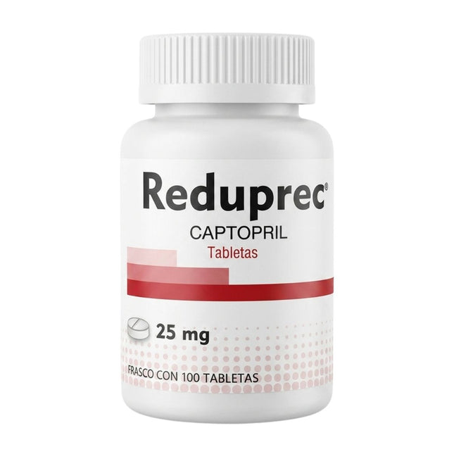 Reduprec (Captopril) 25 mg Frasco con 100 Tabletas