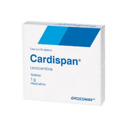 Cardispan Tabletas Masticables 1 g Caja con 20 Tabletas