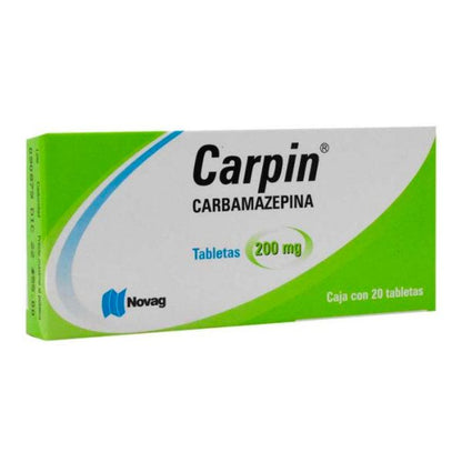 Carpin (Carbamazepina) 200 mg Caja con 20 Tabletas