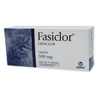 Fasiclor (Cefaclor) 500 mg Caja con 15 Cápsulas